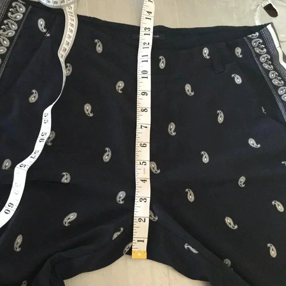 TOMMY HILFIGER blue bandana design  wide leg casual pant SZ 10 - Picture 8 of 14